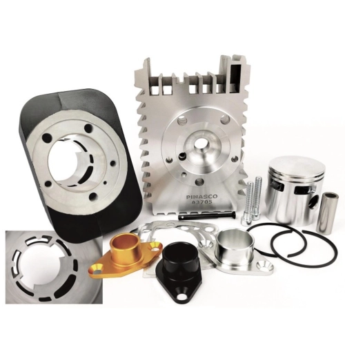 Pinasco 26028504 Kit cylindre EVOTEN BOOSTER GT 46 × 43 mm, broche 10 mm, échappement 22 mm PIAGGIO 50 CIAO SI BRAVO BOXER