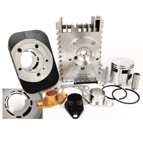 Pinasco 26028505 Kit cylindre EVOTEN BOOSTER GT 46 × 43 mm, broche 12 mm, échappement 22 mm pour PIAGGIO 50 CIAO SI BRAVO BOXER