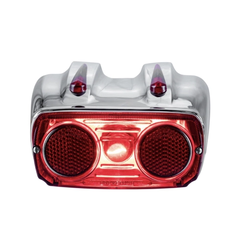 SUPER CATALUX Chrom-Rückleuchte für LAMBRETTA 125, 150 LI (1. und 2. Serie), 175 TV (1. und 2. Serie) – elegantes Zubehör