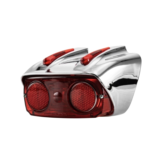 SUPER CATALUX Chrom-Rückleuchte für LAMBRETTA 125, 150 LI (1. und 2. Serie), 175 TV (1. und 2. Serie) – elegantes Zubehör