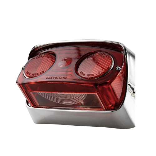 SUPER CATALUX Chrom-Rückleuchte für LAMBRETTA 125, 150 LI (1. und 2. Serie), 175 TV (1. und 2. Serie) – elegantes Zubehör