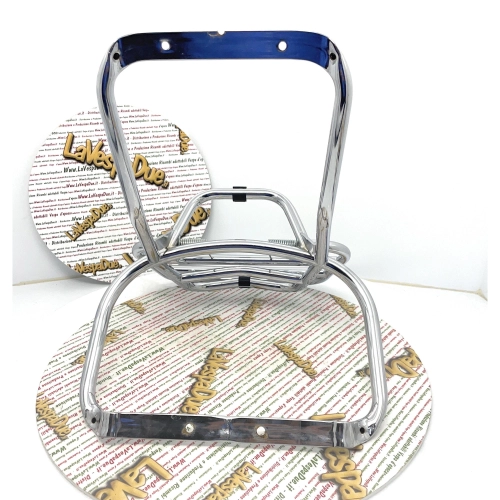 Verchromter Gepäckträger hinten für VESPA 125 150 200 PX PE ARCOBALENO PIAGGIO Typ ro 673718, passend für Modelle mit und ohne Scheibenbremse