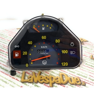 Compteur kilométrique 120 km/h pour Vespa HP 4 FL V FL2 50 90 125 SPEEDMATIC AUTOMATICA, chiffres jaunes avec logo LVDUE, adaptateur ro 290475 269576 269567 265909