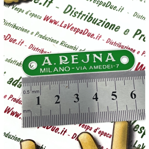 Grünes Kennzeichen A. REJNA MILANO für LAMBRETTA und VESPA 50 125 150 PX SPRINT GL GTR TS VBA VBB VNB