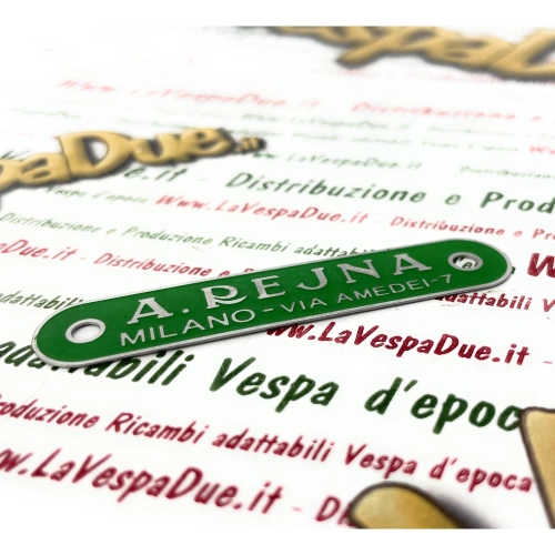 Grünes Kennzeichen A. REJNA MILANO für LAMBRETTA und VESPA 50 125 150 PX SPRINT GL GTR TS VBA VBB VNB