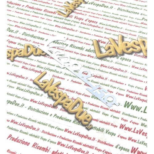 Inscription avant en laiton chromé pour VESPA 150 VBA VBB1T VBB2T (1959-1965), produit italien, référence 084809, longueur 140 mm.