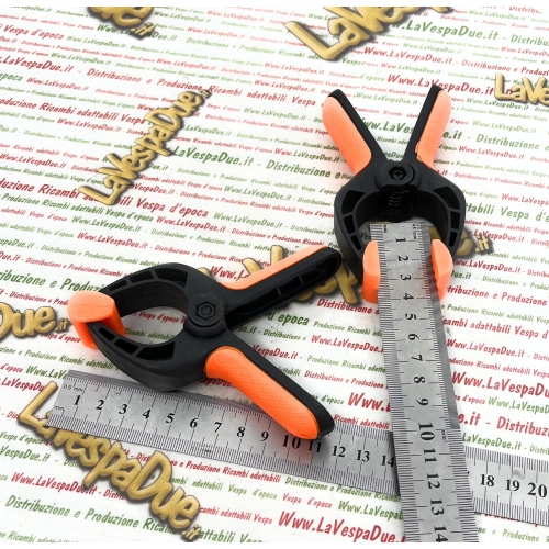 Juego de 2 alicates de presión de resorte de nailon de 4", 10 cm, con una apertura máxima de 5 cm.