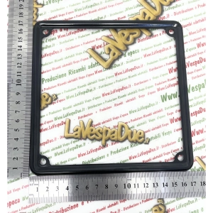 Marco de matrícula negro para VESPA LAMBRETTA APE MOTO GUZZI HARLEY 125 150 180 200 173 X 173 para matrículas antiguas con código de provincia.