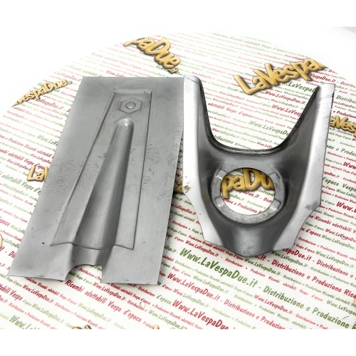 Grille de calandre hexagonale avec support de klaxon à 4 trous VESPA 50 90 125 SS NLR VMA1T PREMIUM, cache de direction avant de qualité italienne en tôle