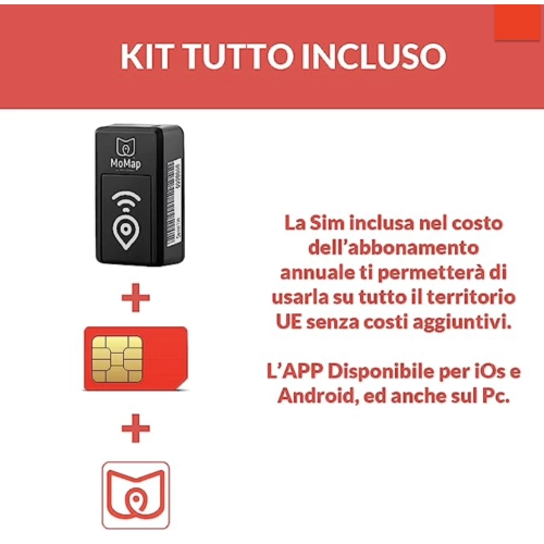 Localizador GPS magnético independiente MoMap Mini para Vespa, Ape, Lambretta, motocicleta, quad, barco, bolsa, portátil, antirrobo.
