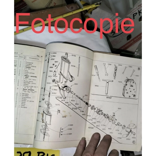 Photocopies du manuel d'utilisation et d'entretien du moteur hors-bord marin PIAGGIO MOSCONE