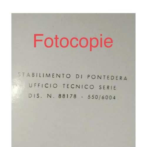 Photocopies du manuel d'utilisation et d'entretien du moteur hors-bord marin PIAGGIO MOSCONE