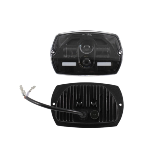Phare avant EVOK 3000 lumens à LED pour VESPA 50 SPECIAL ELESTART avec convertisseur de tension en aluminium moulé sous pression ro 126648 166694 1266695 123518 191192