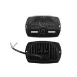 Phare avant EVOK Full LED 3000 lumens pour VESPA 50 SPECIAL ELESTART, en aluminium moulé sous pression, références 126648, 166694, 1266695, 123518 et 191192.