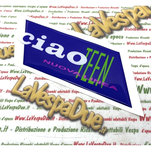 Harzbeschichtete Platte mit Klebebuchstaben CIAO TEEN NEW LINE für PIAGGIO CIAO 50 ro 247913 C7E2T C7V4T