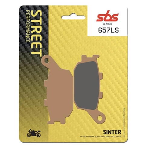 Pastillas de freno traseras SBS 657LS para Honda NSR CB RVF NR HORNET CBR TRANSALP AFRICA TWIN KAWASAKI SUZUKI YAMAHA