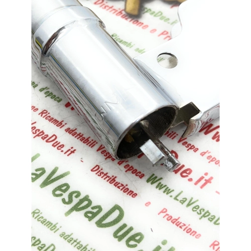 Tube de commande de changement de vitesse sur le guidon pour VESPA 98 V98T 125 V1T 1948 APE A1T à A11T, modèle chromé avec bord