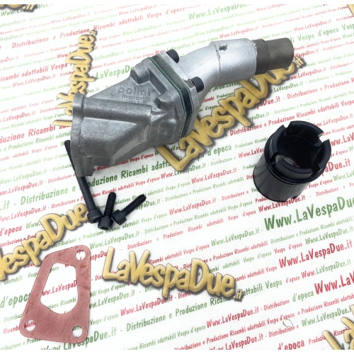 Colector de admisión de láminas simple POLINI 215.0232, diámetro 21,5 mm para VESPA 50 HP PK XL S con 3 orificios