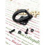 Gancio portaborsa interasse fori mm 24 per VESPA 50 80 90 125 150 160 180 200 in alluminio verniciato nero r.o. 057468