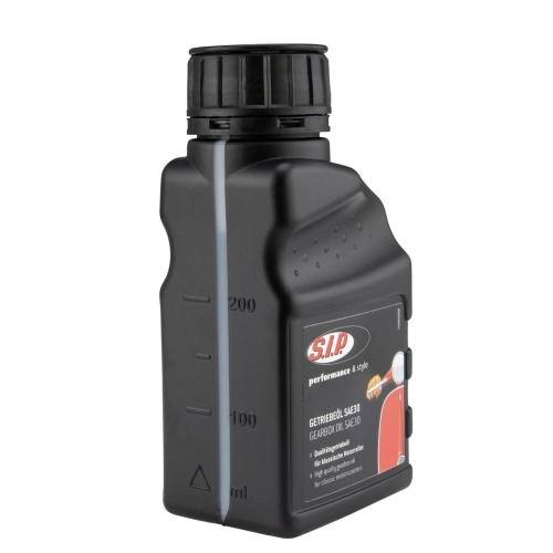 Aceite para motor y caja de cambios SIP Formula SAE 30 en botella de 250 ml. Para VESPA Lambretta 50 90 125 150 160 180 200. Para coches y motocicletas clásicas desde 1946 en adelante. Monogrado.