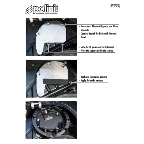 POLINI 214.0138 Batteriehalterung für POLINI 200.2052 und 200.2054 Schalldämpfer VESPA PK 50 125