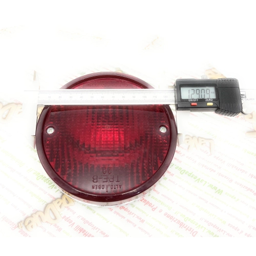 Feu antibrouillard arrière SIEM pour Vespa 125 (1949-1950), APE 125 (phare bas, levier de vitesses, side-car) et voitures anciennes Fiat Iveco.