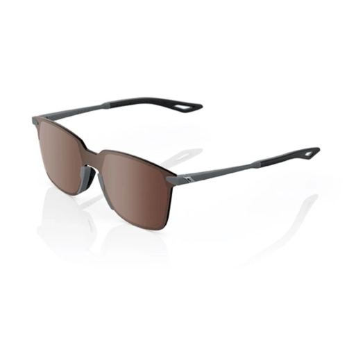100% LEGERE SQUARE SOFT TACT COOL GRAY Sonnenbrille mit HIPER karminroten, silberverspiegelten Gläsern – superleicht und komfortabel – VESPA APE LAMBRETTA MOTO – hydrophob und oleophob