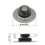 Ingranaggio frizione motore denti Z 20 Z 26 per VESPA P 80 X PX 80 E PX 125 E r.o. 1780005