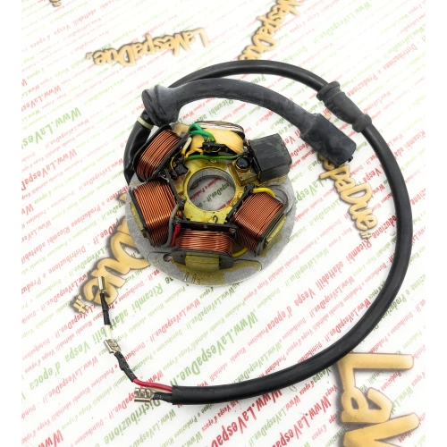 ESTATOR DE 5 BOBINAS CON CONECTOR DE 5 CABLES PARA VESPA PK 125 S APE 50 FL FL2 HP FL3 RST CON ARRANQUE ELÉCTRICO RO 199500