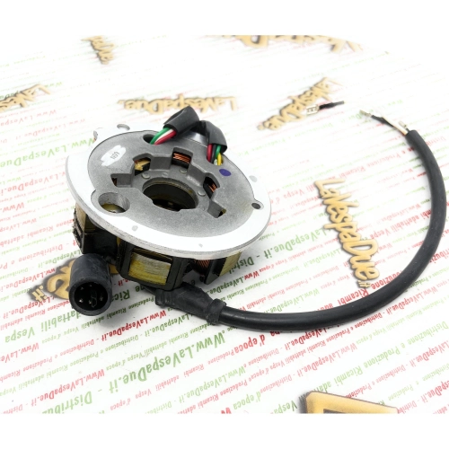 ESTATOR DE 5 BOBINAS CON CONECTOR DE 5 CABLES PARA VESPA PK 125 S APE 50 FL FL2 HP FL3 RST CON ARRANQUE ELÉCTRICO RO 199500