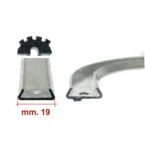 Jeu complet de baguettes de marchepied, rivets en aluminium, pour VESPA 150 GL VLA avec baguettes de 19 mm de large