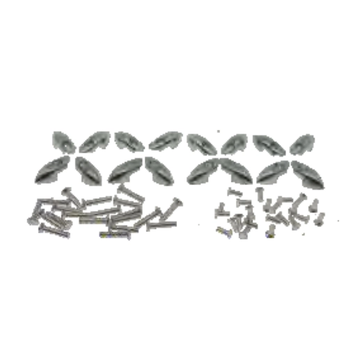 Kit of footboard strip rivets and tips for VESPA 125 VNA1T VNA2T from 1958 to 1959 VNB1T VNB2T from 1959 to 1961 for 14 mm strips