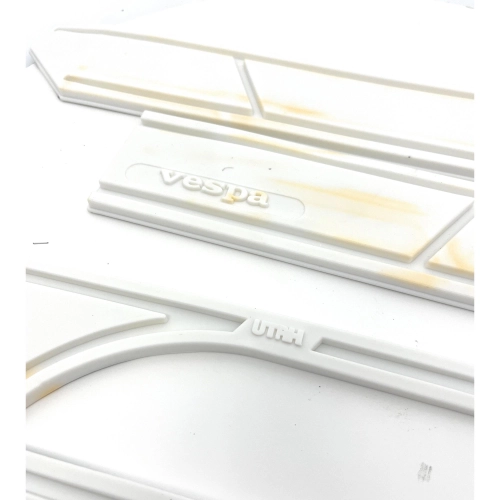 Juego de tiras adhesivas de goma blanca para parachoques de VESPA 80 125 150 200 PX PE ARCOBALENO ELESTART MY, protectores de parachoques, guardabarros y capós, molduras de carrocería, stock de almacén UTAH