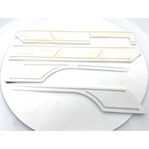 Juego de tiras adhesivas de goma blanca para parachoques de VESPA 80 125 150 200 PX PE ARCOBALENO ELESTART MY, protectores de parachoques, guardabarros y capós, molduras de carrocería, stock de almacén UTAH