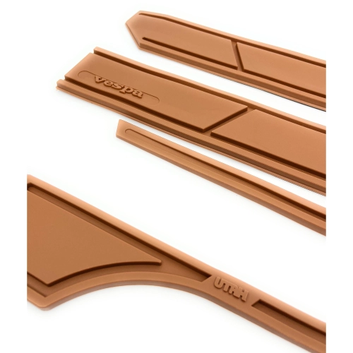 Ensemble de protections adhésives en caoutchouc marron pour pare-chocs VESPA 80 125 150 200 PX PE ARCOBALENO ELESTART MY, garde-boue, capots, moulures, protections de carrosserie. Stock en entrepôt UTAH