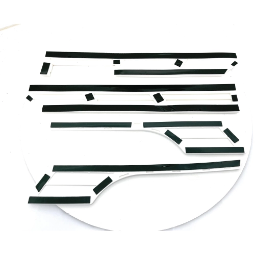 Set of white rubber adhesive bumper strips for VESPA 80 125 150 200 PX PE ARCOBALENO ELESTART MY bumper protectors, mudguards and bonnets, bodywork mouldings, warehouse stock UTAH
