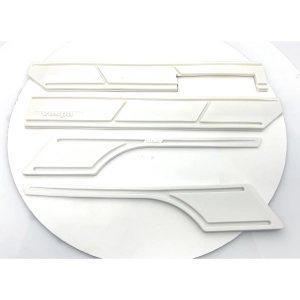 Set of white rubber adhesive bumper strips for VESPA 80 125 150 200 PX PE ARCOBALENO ELESTART MY bumper protectors, mudguards and bonnets, bodywork mouldings, warehouse stock UTAH