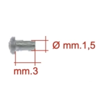 10 rivetti ribattini fissaggio targhetta scritta anteriore 1,5 X 3 mm VESPA 98 125 150 VNA VNB VBB V1T A V33T VL VN VM dal 1946 al 1962 - LAMBRETTA - prodotto italiano in alluminio
