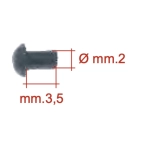 10 Microribattino in ferro diametro mm 2 X 3.5 per VESPA r.o. 010820