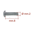 10 rivetti ribattini fissaggio targhetta scritta anteriore 2 x 8 mm VESPA 98 125 150 VNA VNB VBB V1T A V33T VL VN VM dal 1946 al 1962 - LAMBRETTA - prodotto italiano in alluminio