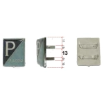 Scudetto smaltato anteriore PIAGGIO in metallo VESPA 150 dal 1957 al 1959 GS VS2 VS3 VS4 e VS1 dal telaio 9775 r.o. 003139