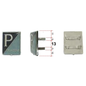 Front enamel shield PIAGGIO in metal VESPA 150 from 1957 to 1959 GS VS2 VS3 VS4 and VS1 from frame 9775 ro 003139