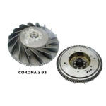 Flywheel rotor with electric starter VESPA 80 125 150 PX PE ARCOBALENO 6-pin disc brake ro 1794993 with 93-tooth Z crown