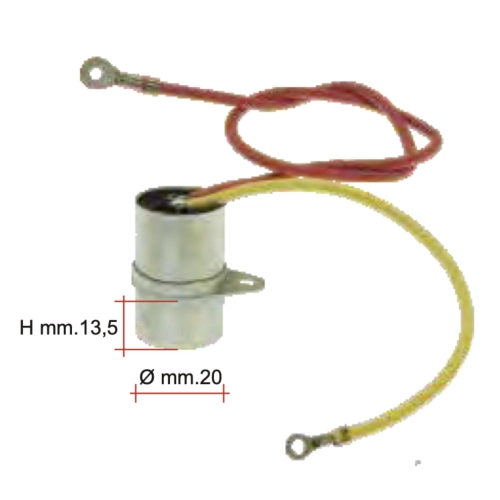 Condensador reforzado VESPA 125 150 GT GTR TS SUPER SPRINT VELOCE APE C 15 AC1 AC2 AC3 AC4 MICROFARAD uF 0.32
