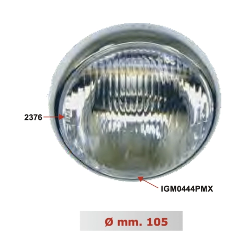 Grupo óptico de faro SIEM Ø 105 mm para VESPA 125 VNA1T VNA2T VNB1T VNB2T completo con portalámparas y marco de anillo con manillar desmontable ro 087310