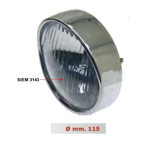 Groupe optique de phare SIEM Ø 115 pour VESPA 125 VNB 3 4 5 6T 150 VBA VBB 160 GS complet avec écrou annulaire et support de lampe ro 092326 150384