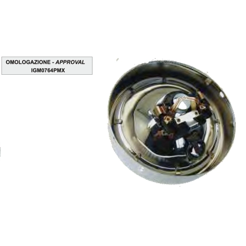 SIEM front headlight assembly Ø 130 mm for VESPA 125 TS GTR 150 SPRINT VELOCE 180 200 RALLY complete with ring nut and lamp holder ro 113890