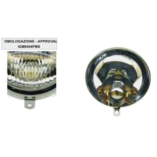 SIEM front headlight assembly Ø 105 mm for VESPA 150 VL2T 1955 1956 complete with chrome frame and lamp holder ro 025483