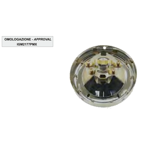 SIEM headlight optical group Ø 115 mm for VESPA 150 VB1T 150 GS VS1T VS2T VS3T VS4T GS complete with frame and lamp holder ro 025793