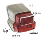 SIEM Aluminium-Rückleuchte für VESPA 50 V5A1T erste Serie ro 073060 komplett mit Dichtung